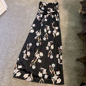 Strapless maxi dress